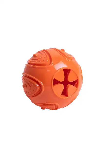 RASCALS PELOTA DISPESADOR DE SNACKS TPR NARANJA 6.9X8.8CM