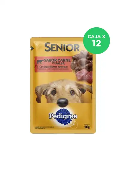 PEDIGREE POUCH SENIOR (+7) CARNE (CAJA X 12U)
