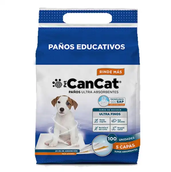 CAN CAT PAÑOS PREMIUM X100 UNIDADES (60X40CM)