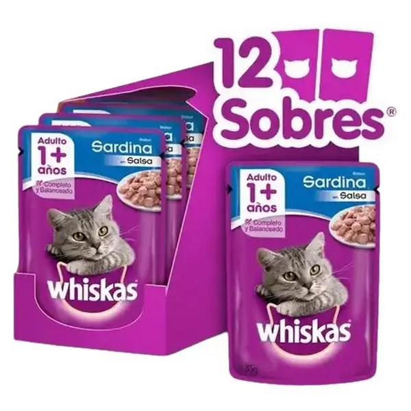 WHISKAS POUCH SARDINA (CAJA X 12U)