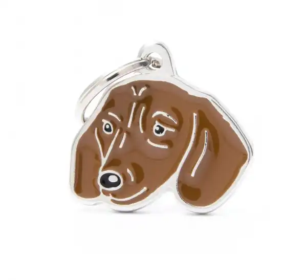 MY FAMILY MEDALLA FRIENDS RED DACHSUND MF19NBROWN