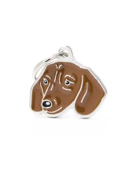 MY FAMILY MEDALLA FRIENDS RED DACHSUND MF19NBROWN