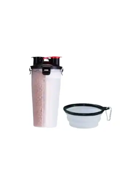 PER-ROS BEBEDERO-COMEDERO PORTATIL Y PLATO SILICONA PLEGABLE CHICO