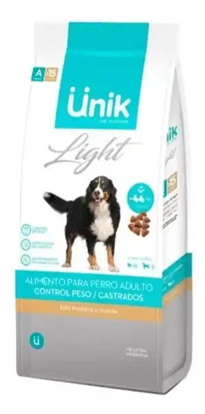 UNIK PERRO ADULTO TALLA MEDIANA Y GRANDE CONTROL DE PESO/CASTRADOS 15KG