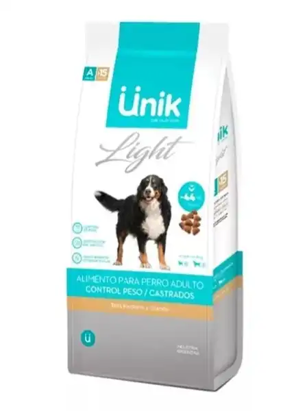 UNIK PERRO ADULTO TALLA MEDIANA Y GRANDE CONTROL DE PESO/CASTRADOS 15KG