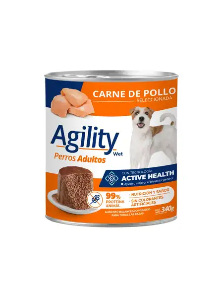 AGILITY DOG POLLO LATA 340GRS