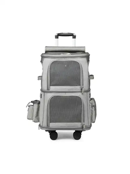 PER-ROS BOLSO DOBLE CON RUEDAS Y CARRITO
