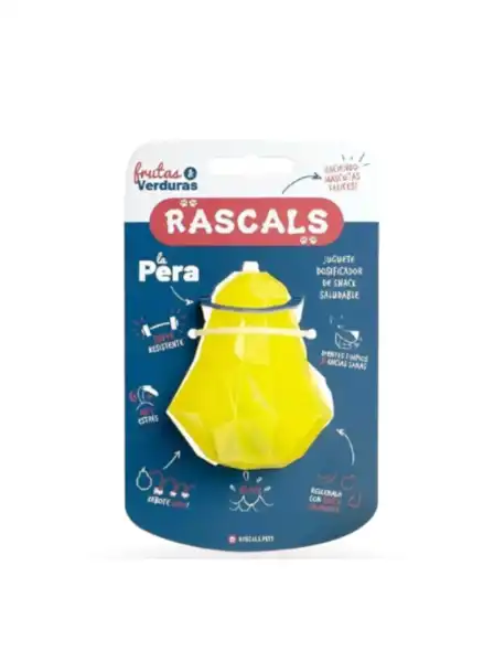 RASCALS JUGUETE PARA PERRO DISPENSADOR DE SNACK PERA TPR
