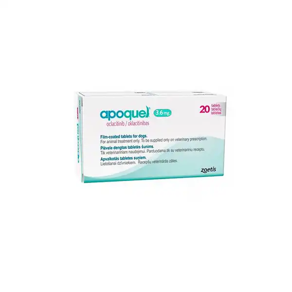 ZOETIS APOQUEL 3.6MG (H/ 9 KG) X 20 COMPRIMIDOS