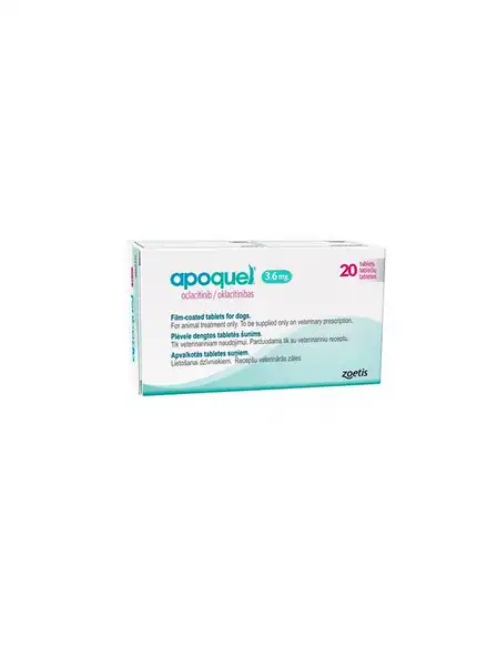 ZOETIS APOQUEL 3.6MG (H/ 9 KG) X 20 COMPRIMIDOS