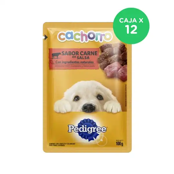 PEDIGREE POUCH CACHORRO CARNE (CAJA X 12U)