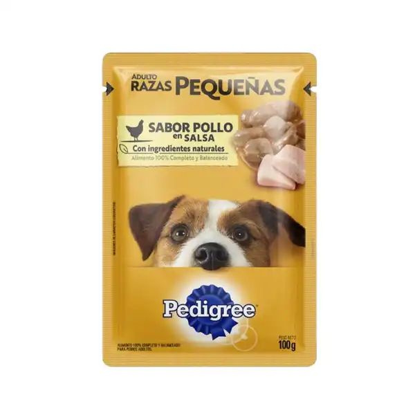 PEDIGREE POUCH POLLO RAZAS PEQUEÑAS 100GRS