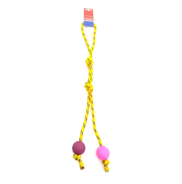 PETSPLAST PELOTA DE GOMA CHICA SOGA ALPINA 8MMX65CM S601 