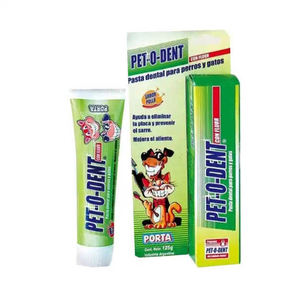PORTA PASTA DENTAL PET-O-DENT 125G.