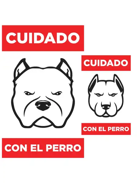 MODEL CARTEL CUIDADO CON EL PERRO