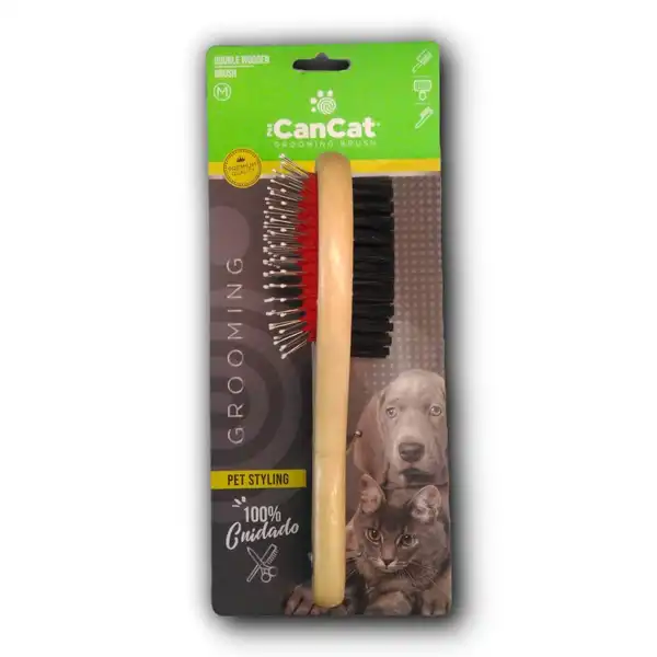 CAN CAT CEPILLO  DOBLE DE MADERA GRANDE