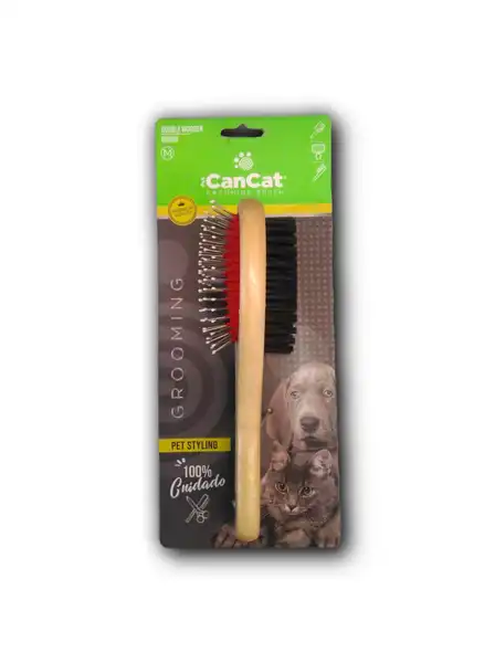 CAN CAT CEPILLO  DOBLE DE MADERA GRANDE