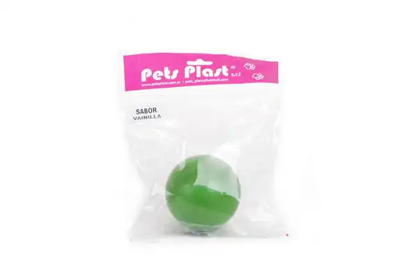 PETSPLAST PELOTA DE PLASTICO SABOR VAINILLA GRANDE 