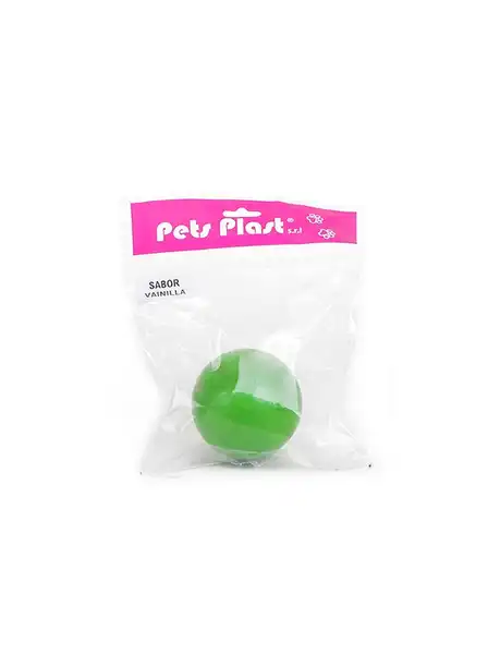 PETSPLAST PELOTA DE PLASTICO SABOR VAINILLA MEDIANA 