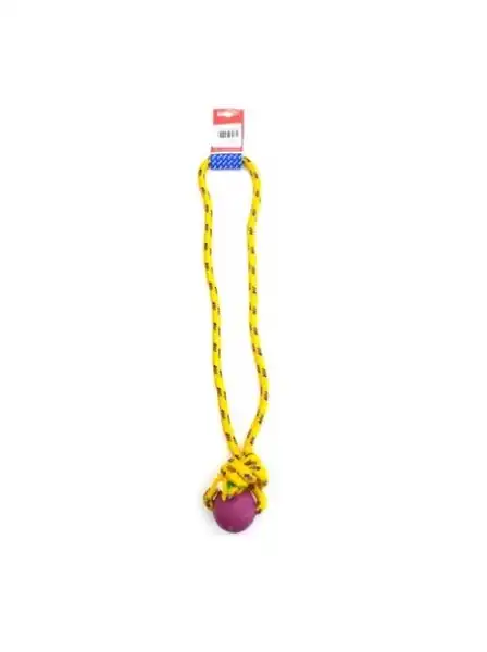 PETSPLAST PELOTA DE GOMA CHICA SOGA ALPINA 8MMX45CM