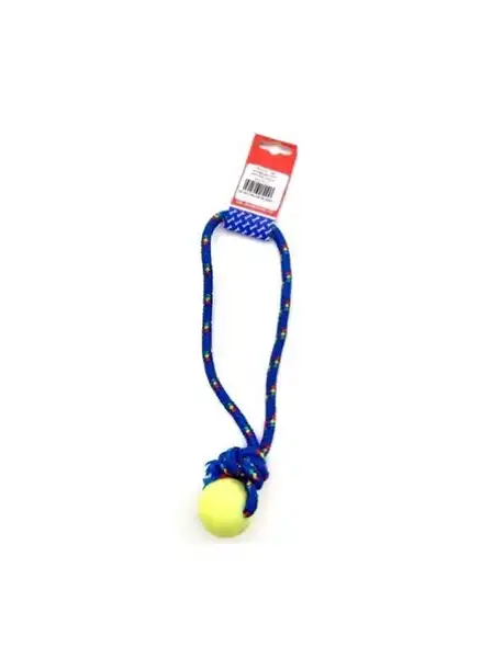 PETSPLAST PELOTA DE GOMA CHICA SOGA ALPINA 8MMX25CM