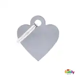 MY FAMILY MEDALLA BASIC SMALL HEART ALUMINUM GREY MFB72