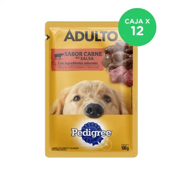 PEDIGREE POUCH CARNE EN SALSA (CAJA X 12U) 
