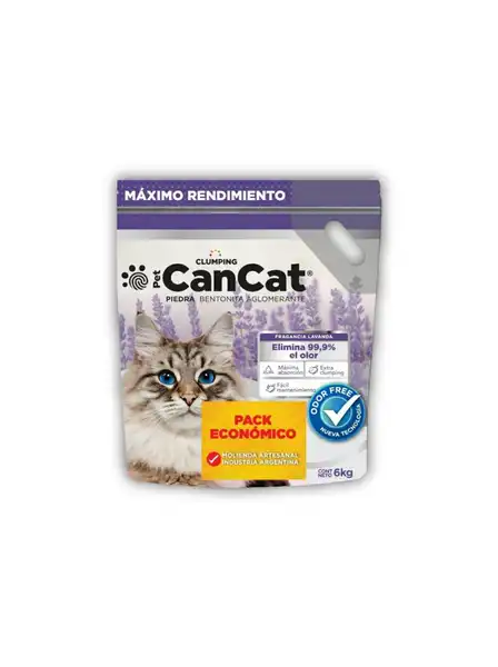 CAN CAT PIEDRA BENTONITA LAVANDA 6KG