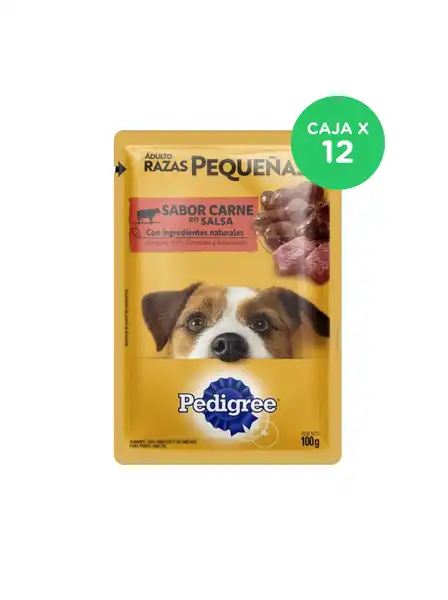 PEDIGREE POUCH CARNE RAZAS PEQUEÑAS (CAJA X 12U)