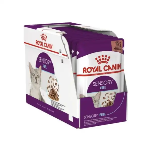 ROYAL SENSORY FEEL CAT POUCH 85GRS (CAJA X 12 UNIDADES)