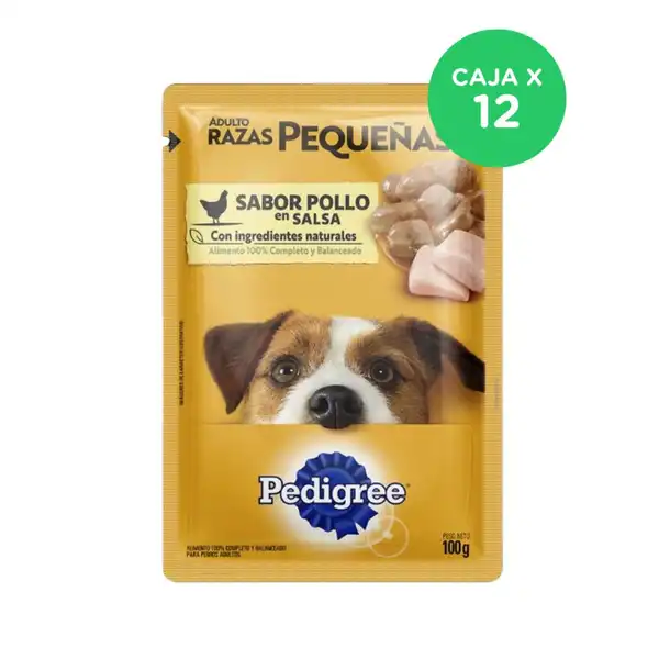 PEDIGREE POUCH POLLO RAZAS PEQUEÑAS (CAJA X 12U)