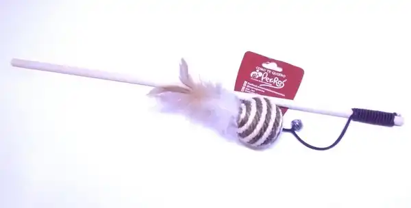 PER-ROS VARITA CON PELOTA CON PLUMA