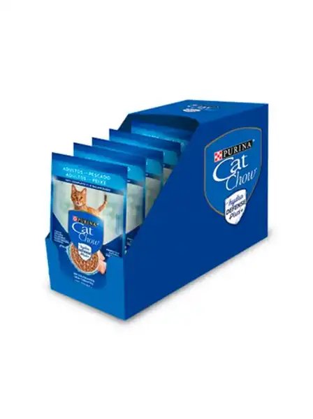 CATCHOW POUCH ADULTOS PESCADO 85GRS CAJA X 15 UNIDADES