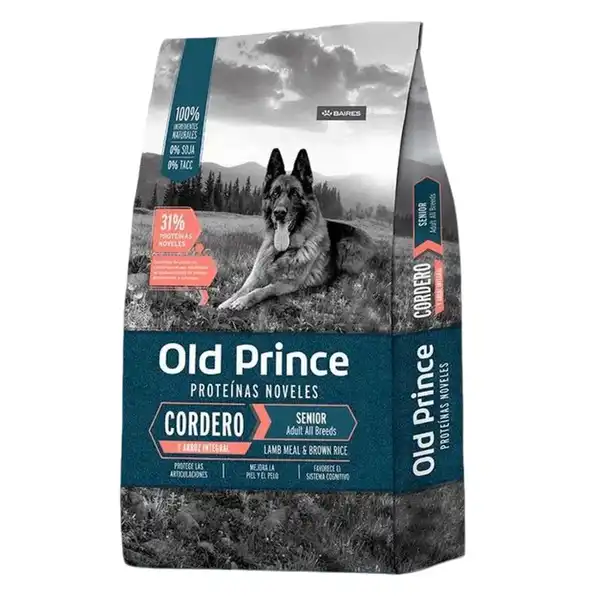 OLDPRINCE NOVEL CORDERO Y ARROZ SENIOR 15KG