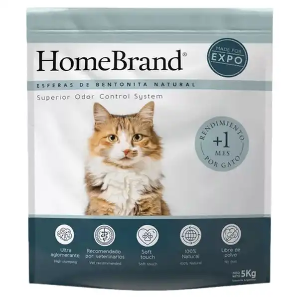 HOMEBRAND ESFERAS DE BENTONITA HOMEBRAND X 5 KG 