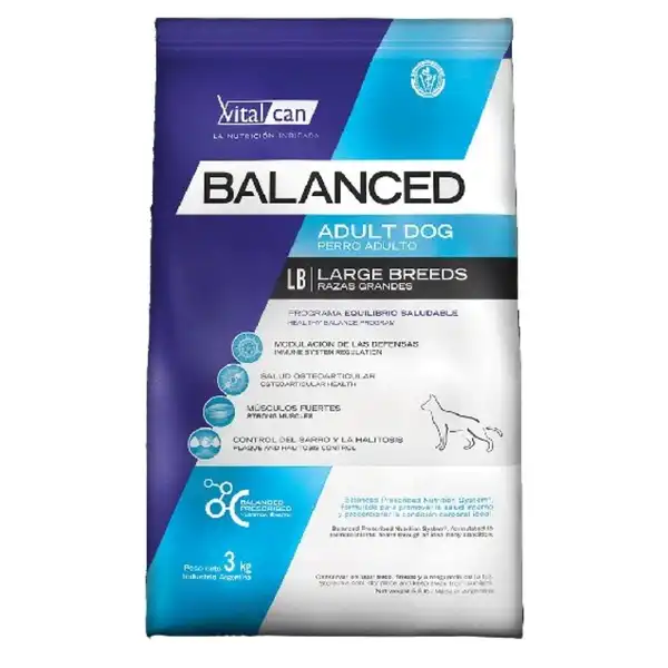 VITALCAN BALANCED ADULTO RAZA GRANDE 3KG