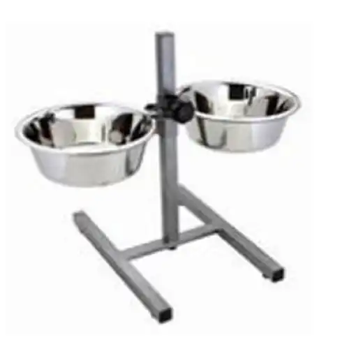PETSPRODUCTS COMEDERO DE ACERO CON PIE DOBLE 5 QT