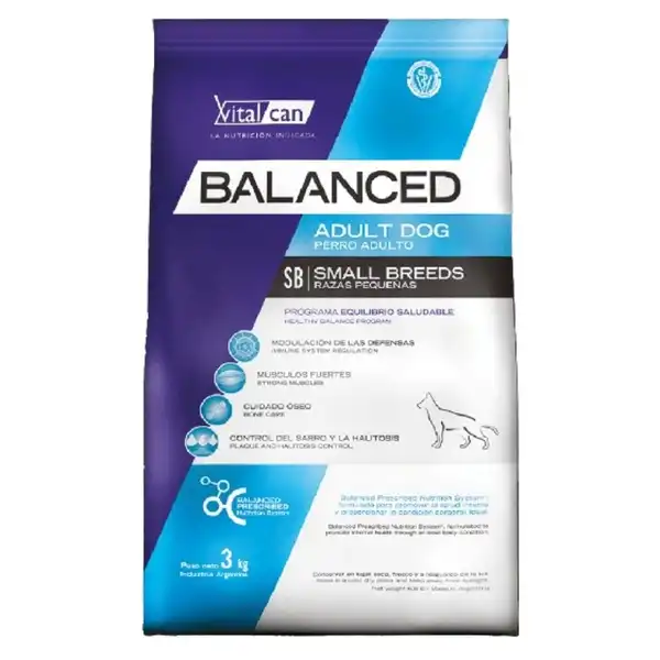 VITALCAN BALANCED ADULTO RAZA PEQUEÑA 3KG