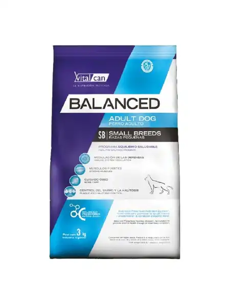 VITALCAN BALANCED ADULTO RAZA PEQUEÑA 3KG