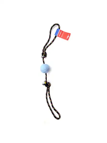 PETSPLAST PELOTA DE GOMA MEDIANA CON SOGA ALPINA
