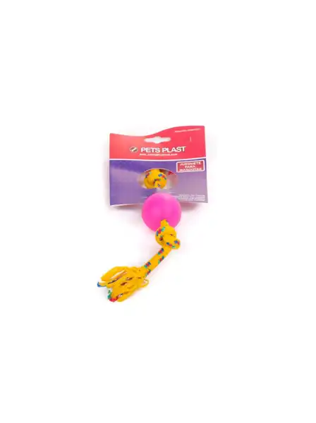 PETSPLAST PELOTA DE GOMA GRANDE CON SOGA ALPINA S903 15MMX75CM 