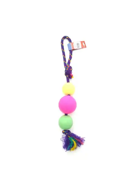 PETSPLAST PELOTA DE GOMA GRANDE SOGA ALPINA 12MMX45CM S802