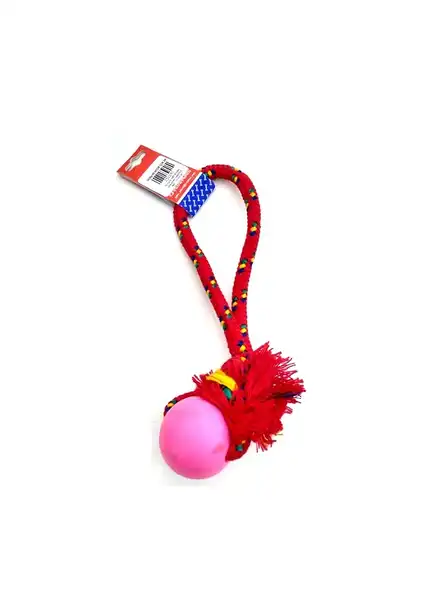 PETSPLAST PELOTA DE GOMA MEDIANA SOGA ALPINA 12MMX30CM S403