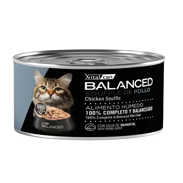 Alimento Húmedo Vitalcan Balanced Souffle de Pollo Gato Senior 85