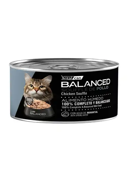 Alimento Húmedo Vitalcan Balanced Souffle de Pollo Gato Senior 85