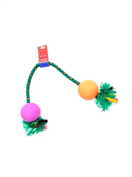 PETSPLAST PELOTA DE GOMA GRANDE SOGA ALPINA 12MMX65CM