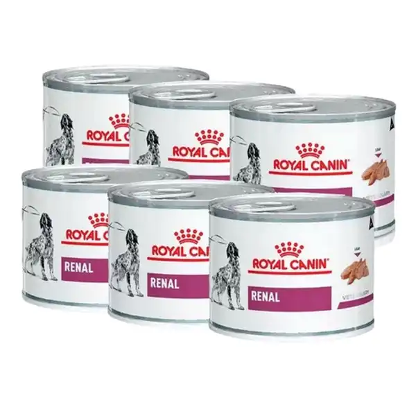 ROYAL LATA RENAL PERRO SUPPORT (CAJA 200GS X 6 UNIDADES)