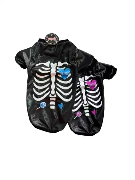 PER-ROS REMERA HALLOWEEN ESQUELETO P/ELLOS 30