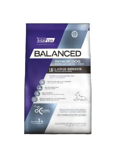 VITALCAN BALANCED SENIOR RAZA GRANDE 15KG