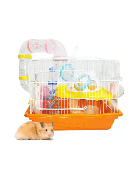 IMPORTADO Hamstera c/tubos 1 piso 36x27x27
